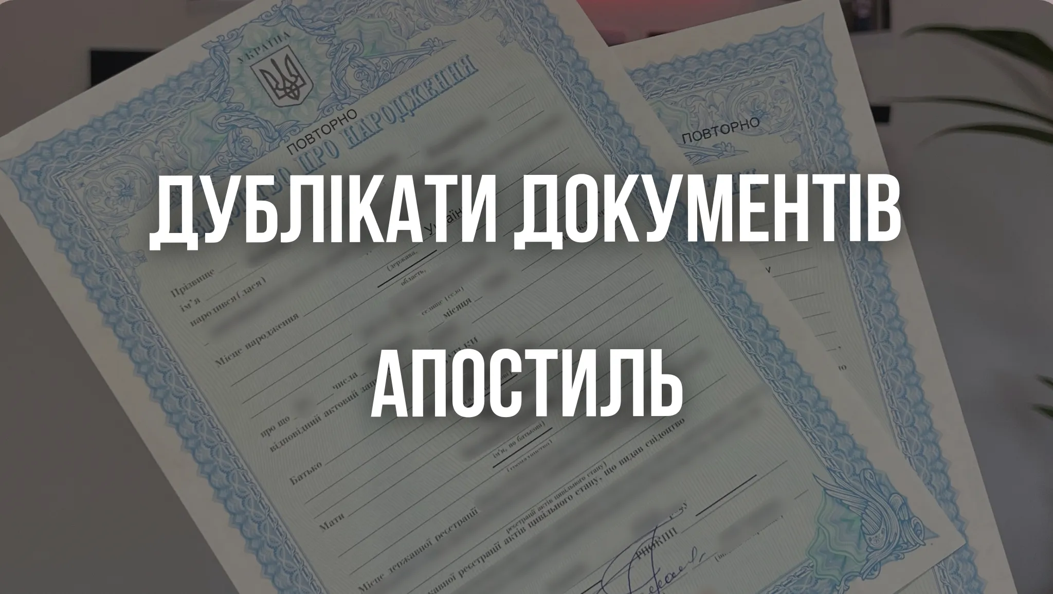 дублікати документів з україни з рф з окупованих територій. апостиль варшава польща