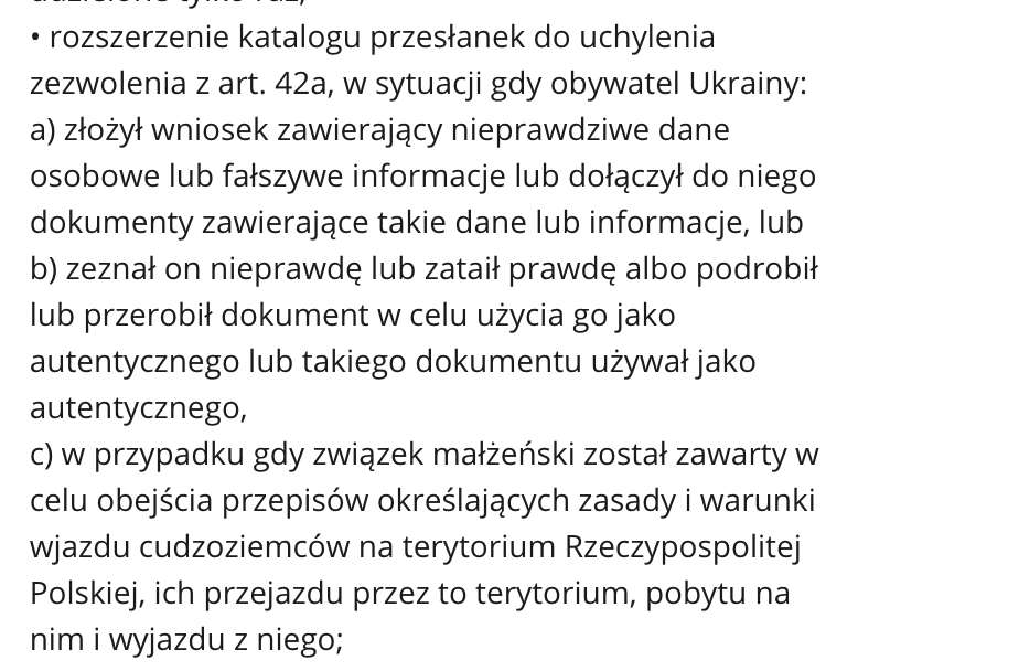 продовження легалього перебування українців у Польщі